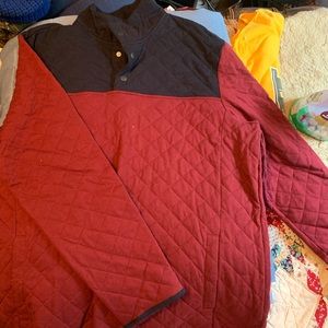 Croft&Barrow Quarter button quilted pull over